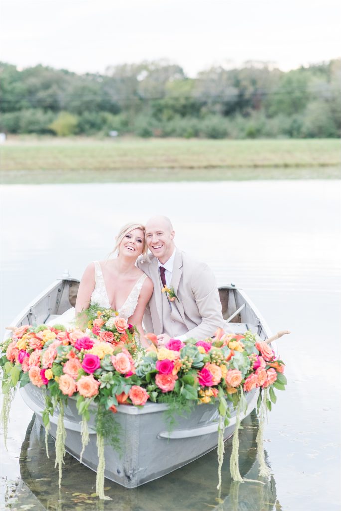 wedding boat - Emerson Fields Spring Wedding