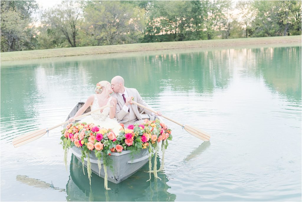 Floral boat - Emerson Fields Spring Wedding