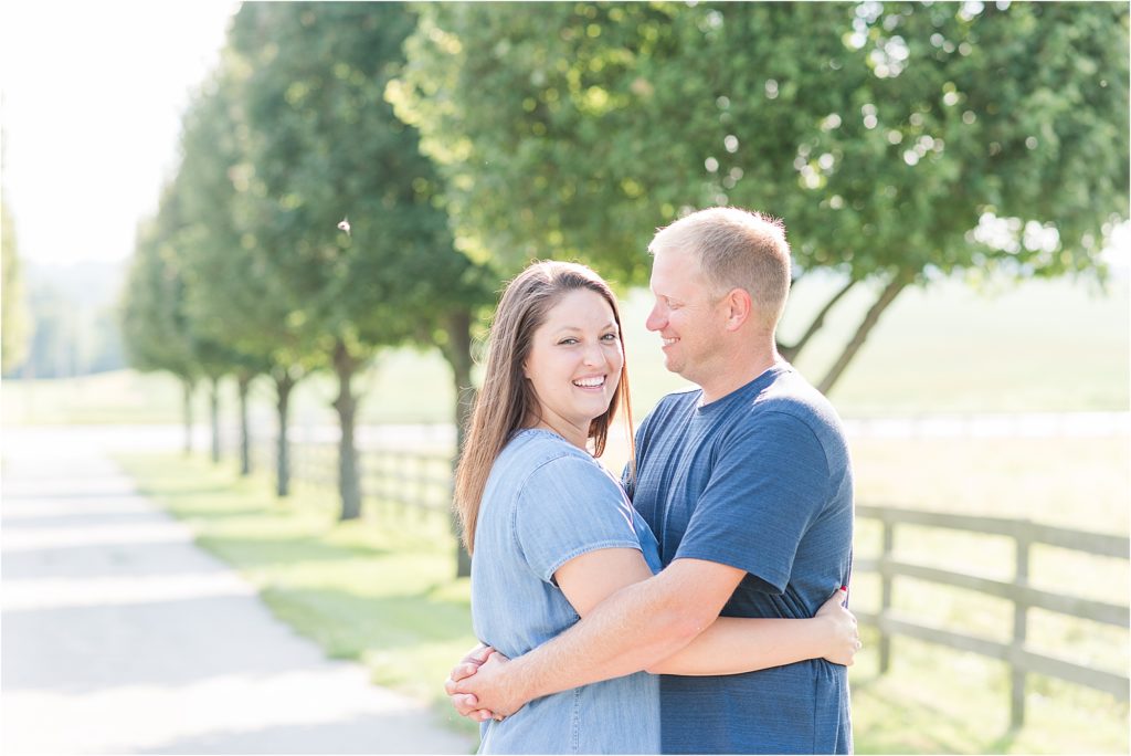 husband and wife higginsville family sunrise session