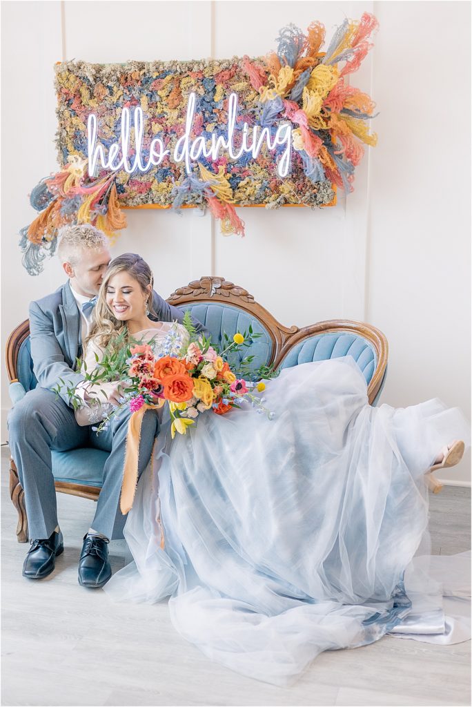 White Iron Ridge Bright, Colorful, Neon Wedding Inspiration Kansas City, MO | Kelsey Alumbaugh Photgraphy | #2021weddingsinspiration #brightcolorfulweddings #neonweddingsigns #kcmoweddings #whiteironridgeweddings 