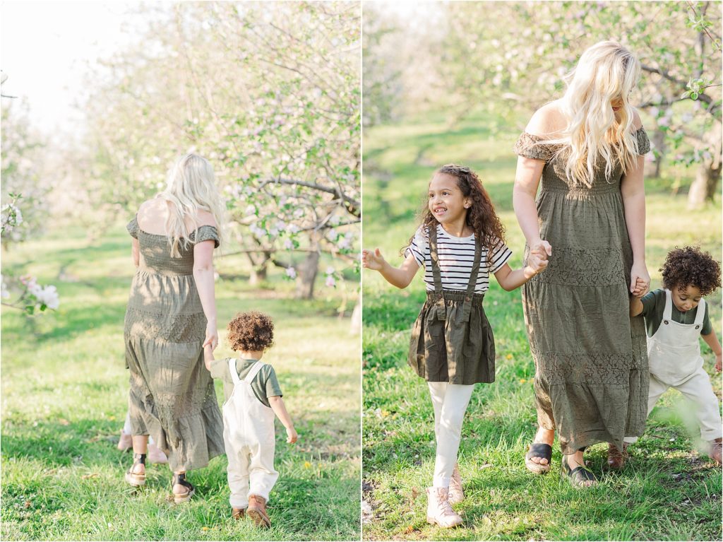 Dougherty motherhood session | Spring apple blossoms Cider Hill Family Orchard | Kelsey Alumbaugh Photography | #appleblossomsession #springmotherhoodphotos #motherhoodphotos #appleblossoms #kcappleblossom