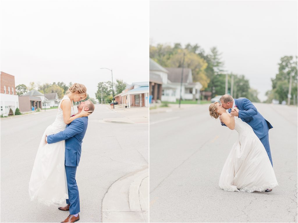 Cloudy October Missouri wedding day | Dusk + purple fall wedding | Rachel + Jason | Kelsey Alumbaugh Photography | #kcwedding #octoberwedding #fallwedding