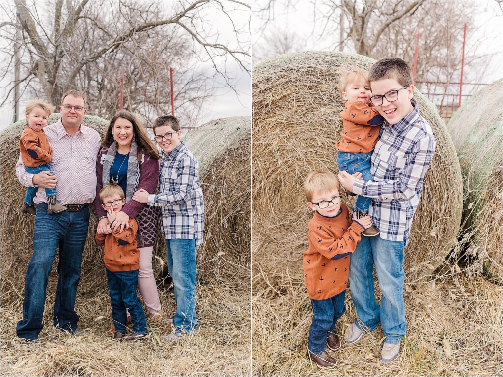 winter farm, family photos | Missouri family photographer | Auer family | Kelsey Alumbaugh Photography | #missourifamilyphotos #familyphotos #winterfamilyphotos