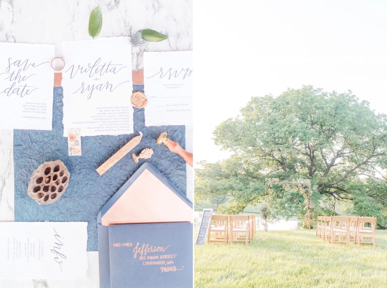 Navy Copper Wedding Inspiration Styled Session At Fresh Air Farm