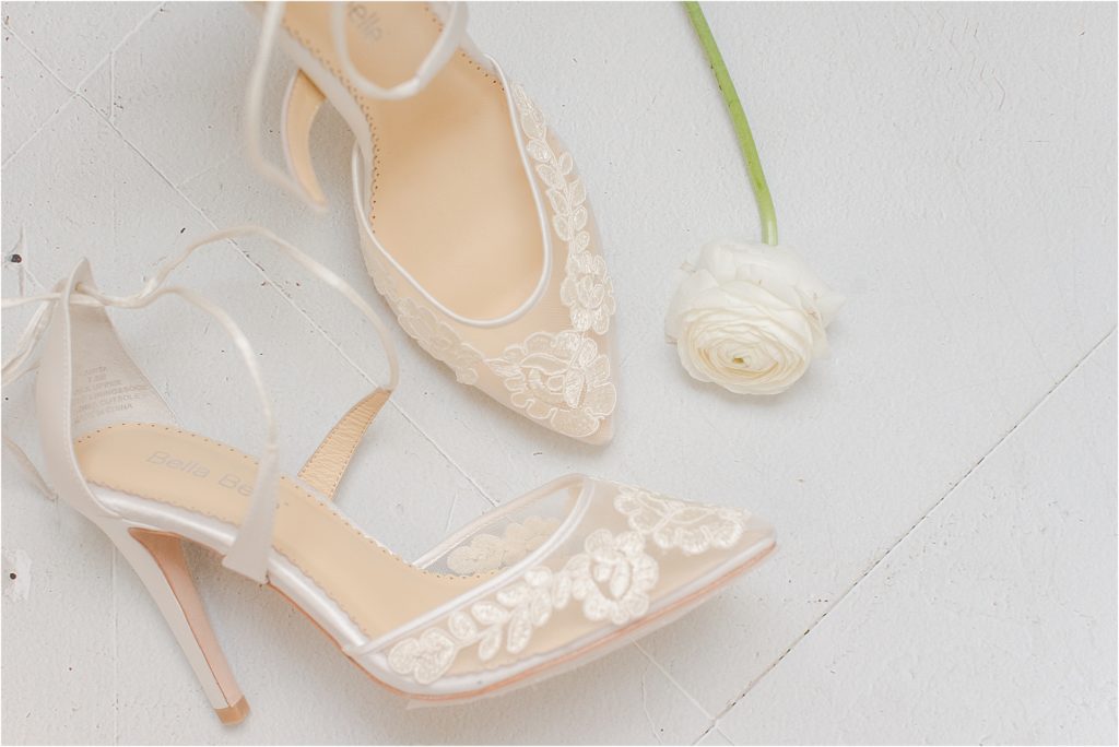 bella belle bridal shoes with lace toe 